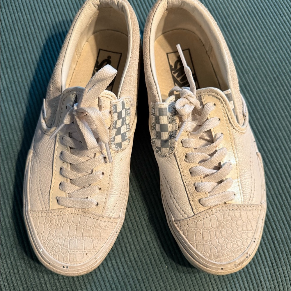 Vans White Deconstructed Textured Sneakers